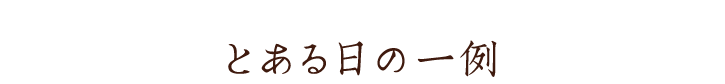 とある日の一例